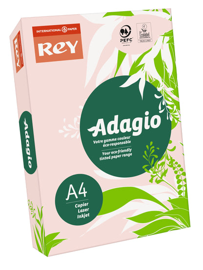 Rey Adagio Card A4 160gsm Pink (Ream 250) RYADA160X414