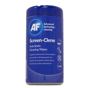 AF Screen-Clene Anti Static Wipes Tub (100 Wipes)