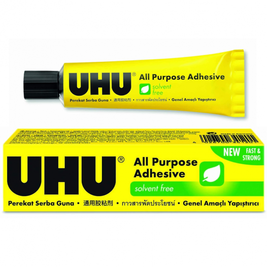 UHU All Purpose Adhesive | Solvent-free | Crystal Clear | 33ml Tube