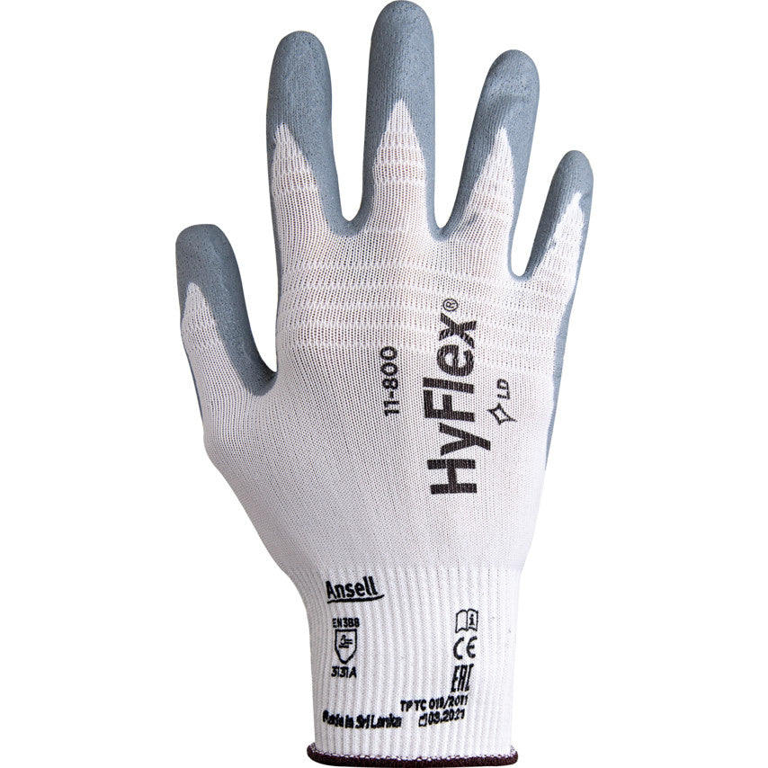 Ansell Hyflex Grey Foam Gloves (Pair)