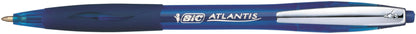 Bic Atlantis Premium Retractable Ballpoint Pen 0.32mm Line Blue (Pack 12) - 9021322