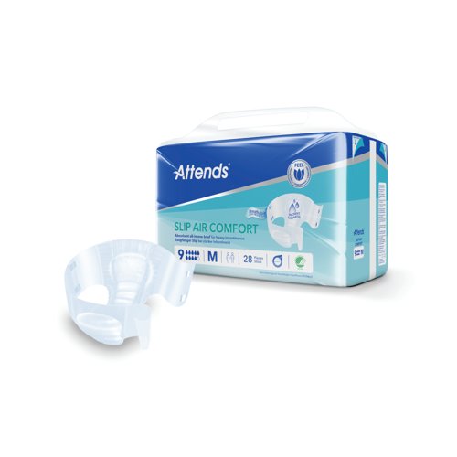 Attends Slip Air Comfort Nappies Size 9M x4 Pack of 28 37786