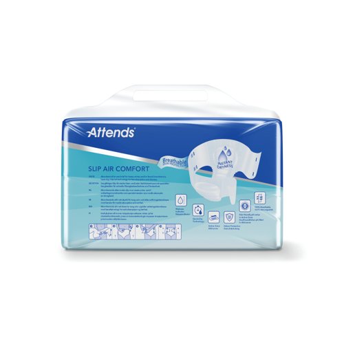 Attends Slip Air Comfort Nappies Size 9M x4 Pack of 28 37786