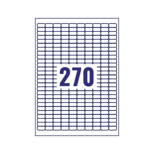 Avery Laser Mini Labels 17.8x10mm 270 per sheet White (Pack of 6750) L4730REV-25