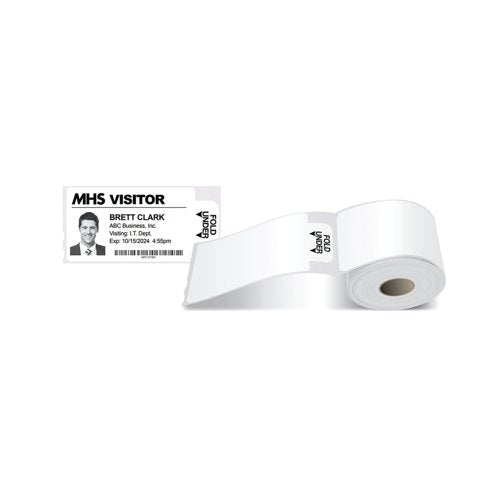 Avery Self-Adhesive Visitor Paper Badges Roll with Expiring Tabs 4851E-THR