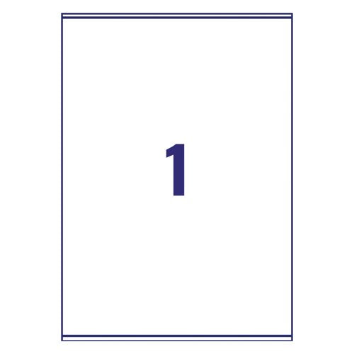 Avery Laser Labels Recycled 1 Per Sheet White (Pack of 100) LR7167-100