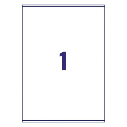 Avery Laser Labels Recycled 1 Per Sheet White (Pack of 100) LR7167-100