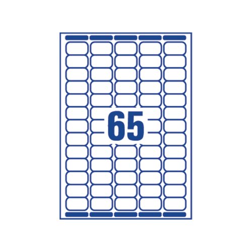 Avery Mini Labels 38x21mm White (Pack of 16250) L7651-250
