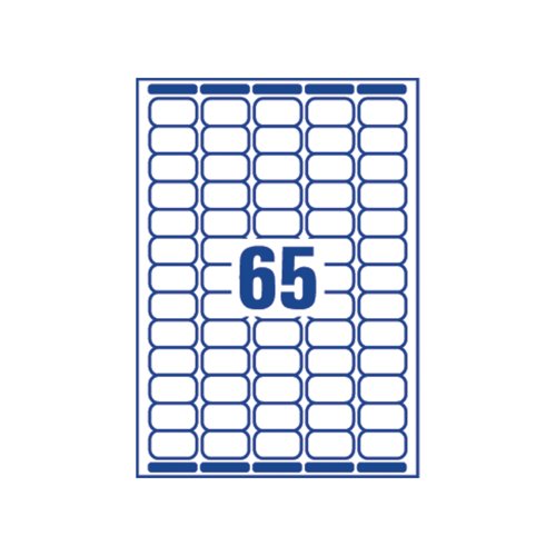 Avery Mini Laser Labels 38.1 x 21.2mm White (Pack of 1625) L7651-25