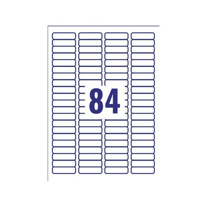 Avery Laser Labels 46x11.11mm 84 Per Sheet White (Pack of 2100)L7656-25