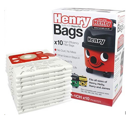 Numatic Vacuum Cleaner Bags For Henry Vacuum Cleaners (Pack of 10) KNI1C