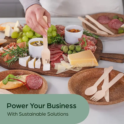 Belgravia Disposables Eco Friendly Wooden Cutlery 100's (ALL SIZES / TYPES)