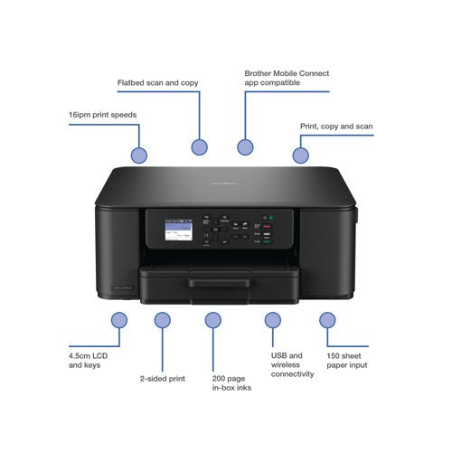 Brother DCP-J1310DW 3-in-1 Wireless Colour Inkjet Printer DCPJ1310DWZU1