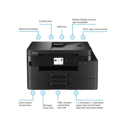 Brother MFC-J4550DW 4-in-1 Wireless Colour Inkjet Printer MFCJ4550DWZU1