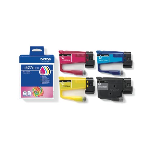 Brother LC527XLVAL Ink Cartridge High Yield Value Pack CMYK LC527XLVAL