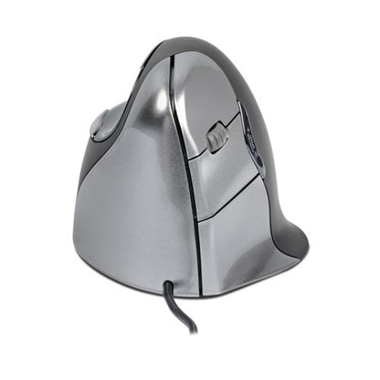 BakkerElkhuizen Evoluent4 Wired Left Handed Vertical Mouse Medium Black/Grey/Silver BNEEVL4