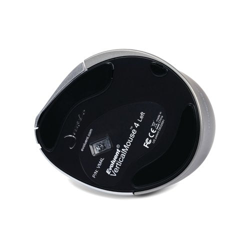 BakkerElkhuizen Evoluent4 Wired Left Handed Vertical Mouse Medium Black/Grey/Silver BNEEVL4