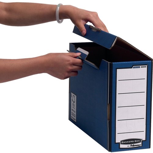 Bankers Box Premium Transfer File Blue/White (Pack of 10) 00059-FF