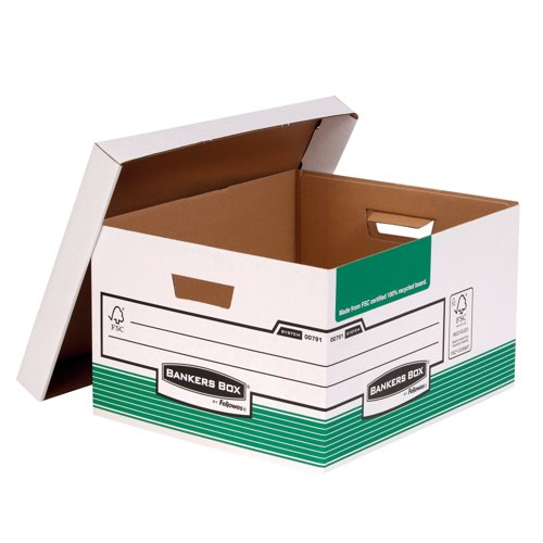 Bankers Box System Storage Box Large Green (Pack of 10) 00791-FFLP