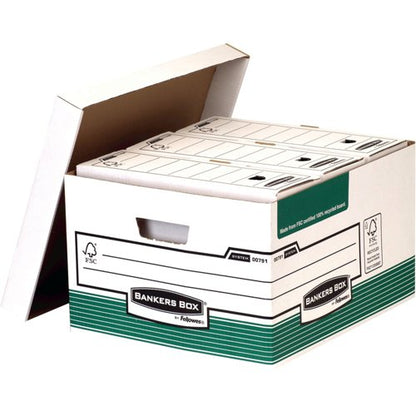 Bankers Box System Storage Box Large Green (Pack of 10) 00791-FFLP