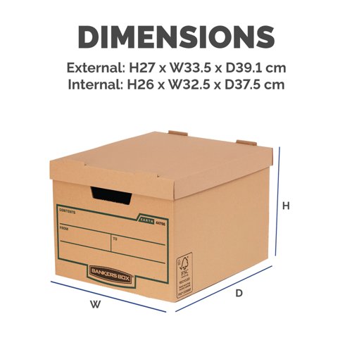 Bankers Box Earth Series Storage Box Standard Brown (Pack of 10) 4470601