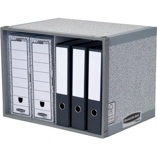 Bankers Box System Stax File Heavy Duty Storage Unit Grey (Pack of 5) 01850