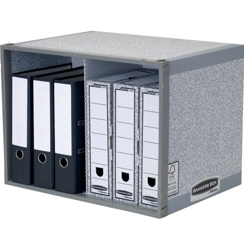 Bankers Box System Stax File Heavy Duty Storage Unit Grey (Pack of 5) 01850