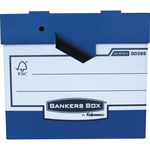 Bankers Box Heavy Duty Ergo Box Blue/White (Pack of 10) 0038801