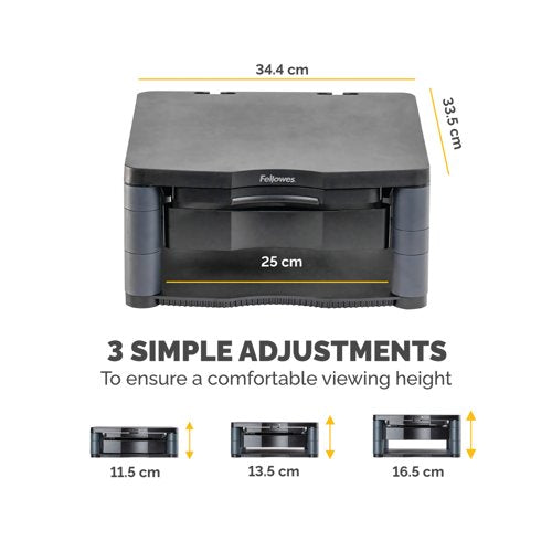 Fellowes Premium Monitor Stand Plus Graphite 9169501