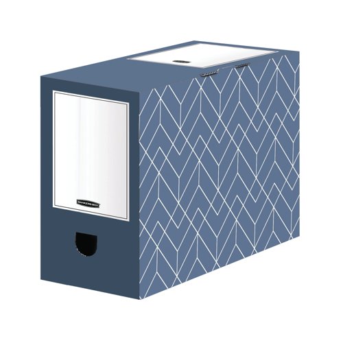 Bankers Box Decor Transfer File 150mm Slate Blue (Pack of 5) 4483901