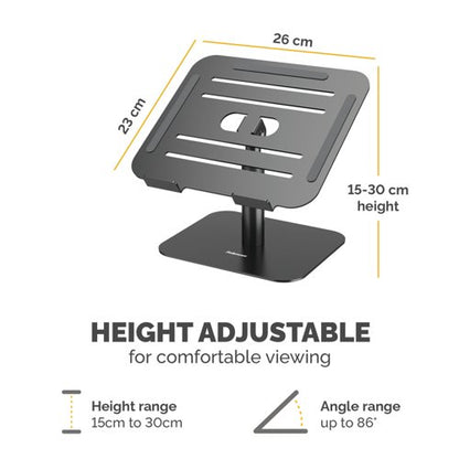 Fellowes Alumia Desk Based Laptop Stand Black 100138881