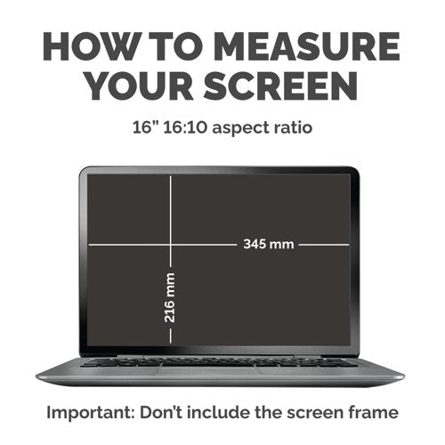 Fellowes PrivaScreen Privacy Filter Widescreen 16 Inch Black 100142716