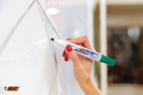Bic Velleda 1701 Drywipe Marker Bullet Tip Green (Pack of 12) 904940