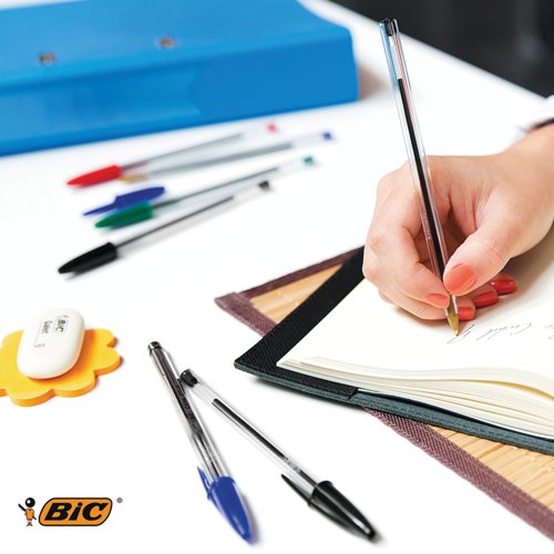 Bic Cristal Ballpoint Pen Medium Black Pack of 50 8373632