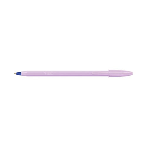 Bic Cristal Ball Pen Assorted Pastel Barrel Blue Ink (Pack of 5) 302561