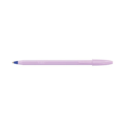 Bic Cristal Ball Pen Assorted Pastel Barrel Blue Ink (Pack of 5) 302561