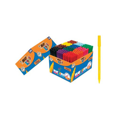 Bic Kids Visa Felt Tip Pens Fine Tip Assorted (Pack of 288) 897099