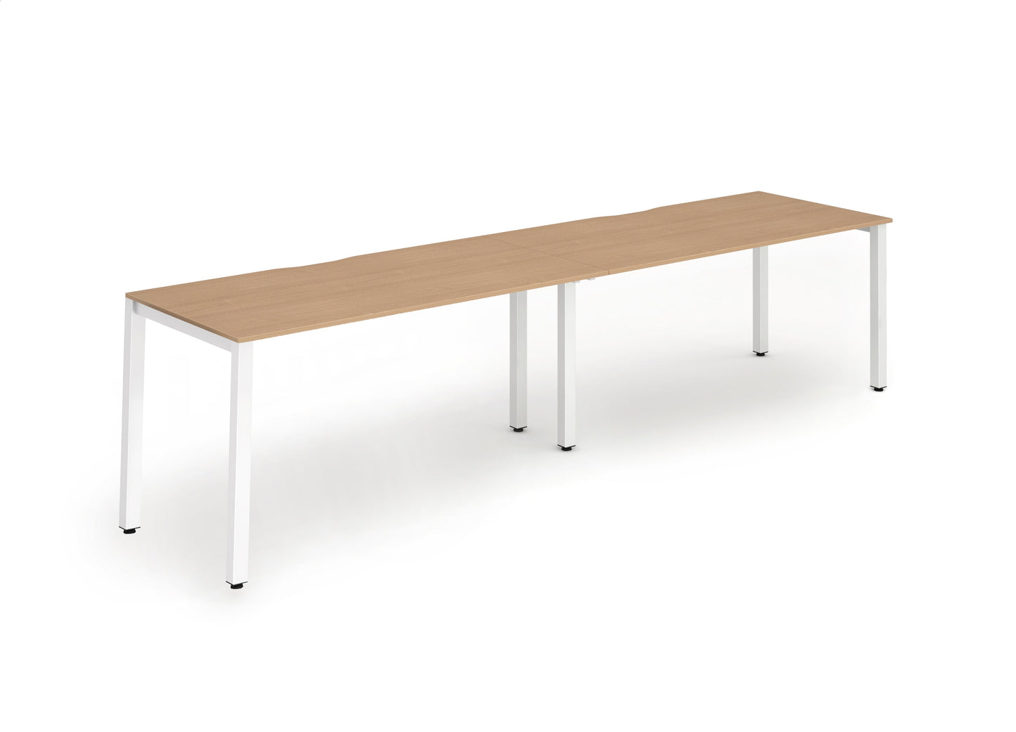 Dynamic Evolve Plus 1200mm Single Row 2 Person Desk Beech Top White Frame BE358