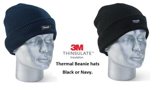 Beeswift 3M Thinsulate Branded Beenie Hat One Size {Navy Blue or Black}