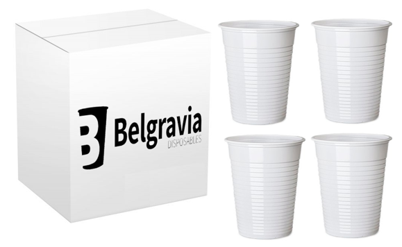 White Plastic 7oz Strong Drinking Tumbler Disposable Cups For Water Coolers