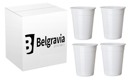 White Plastic 7oz Strong Drinking Tumbler Disposable Cups For Water Coolers