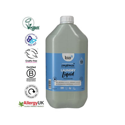 Biod Fragrance Free Laundry Liquid 5 Litre BLL45a