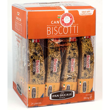 Pan Ducale Chocolate Chip Cantuccini Biscotti 24 x 36g - UK BUSINESS SUPPLIES