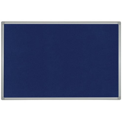 Bi-Office Aluminium Trim Felt Noticeboard 600x450mm Blue FB0443186