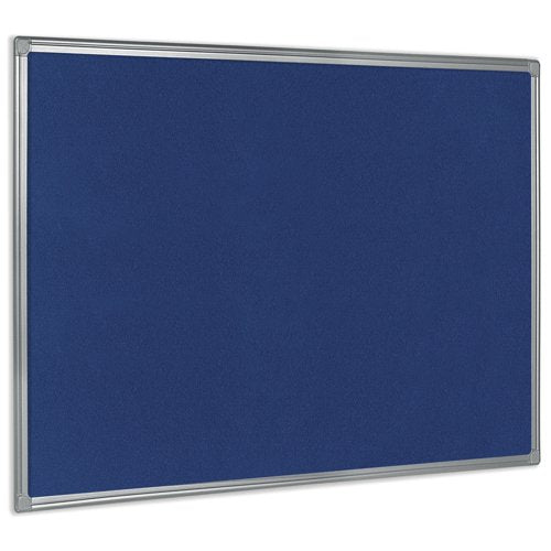 Bi-Office Aluminium Trim Felt Noticeboard 600x450mm Blue FB0443186