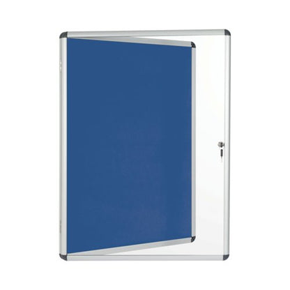 Bi-Office Enclore Felt Indoor Lockable Glazed Case 1160x981x35mm Blue VT640107150