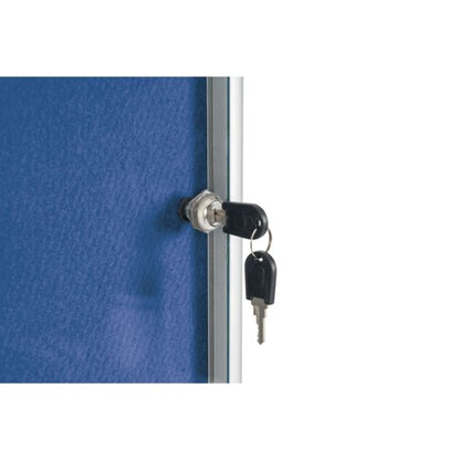 Bi-Office Enclore Felt Indoor Lockable Glazed Case 1160x981x35mm Blue VT640107150
