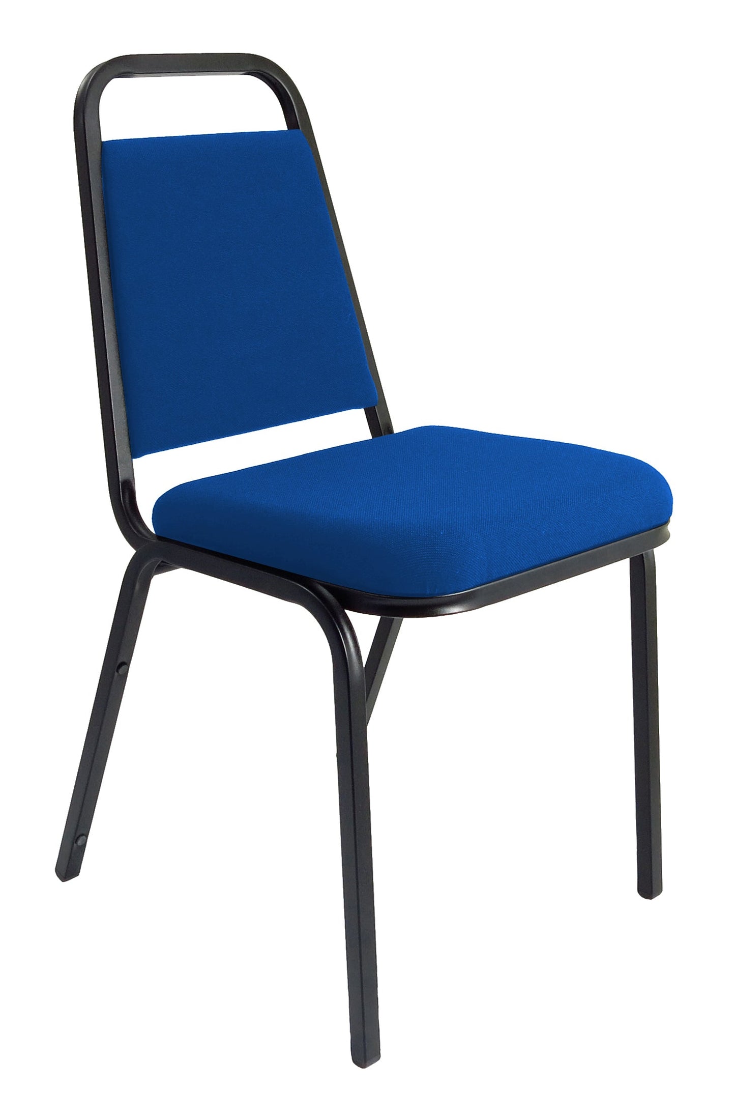 Banqueting Stacking Visitor Chair Black Frame Blue Fabric BR000197