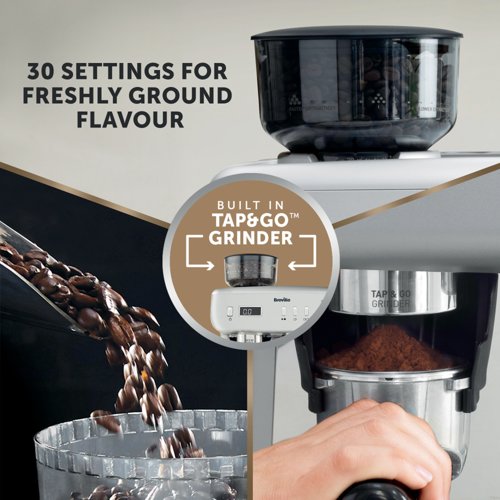 Breville Barista Max+ Bean To Cup Coffee Machine Silver VCF153