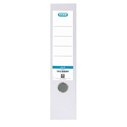 Elba 70mm Lever Arch File Plastic White A4 100102160